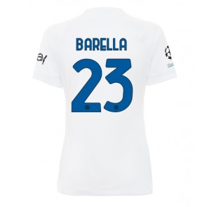 Inter Milan Nicolo Barella #23 Replika Udebanetrøje Dame 2023-24 Kortærmet